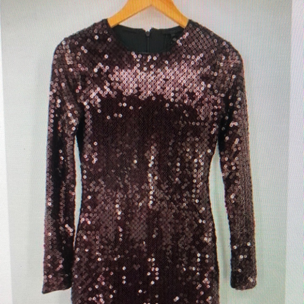 Sequin Long Sleeve Dress